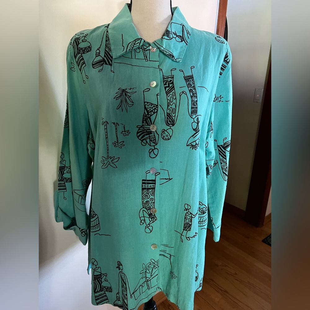 Lovely Hot Cotton button down top